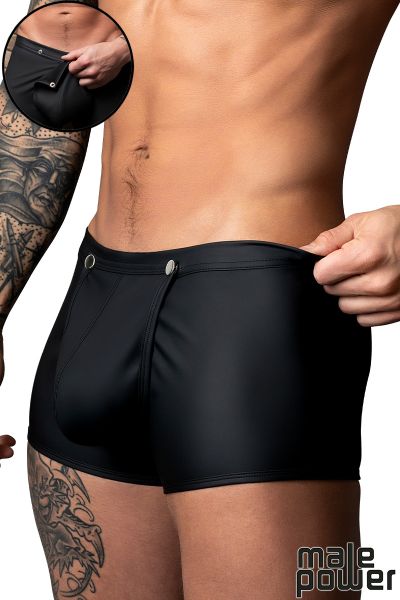 MP120-298 – PU Leather Snap Off Short
