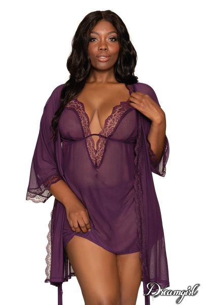 DG12239X - Sheer Robe set