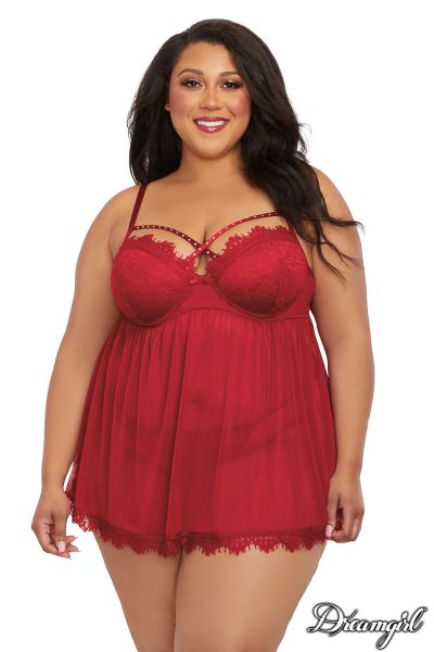 DG12378X - Strappy Stud Babydoll