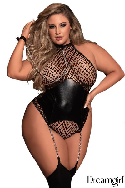 DG12495X - Fetish Garter Teddy