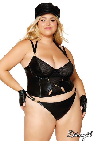 DG12761X - Faux Leather Bustier-PROMO30