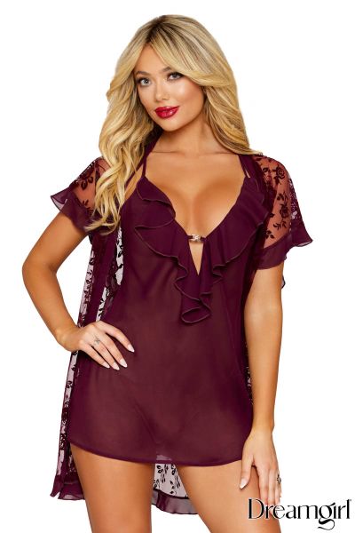 DG13666 - 2PC Floral Robe