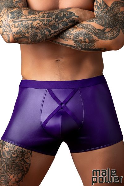 MP152-302 - Wet Look Crossover Short