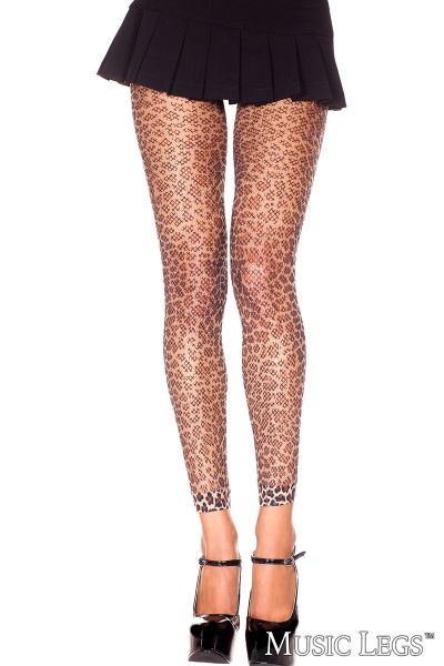 ML35822 - Fishnet Leopard Leggings