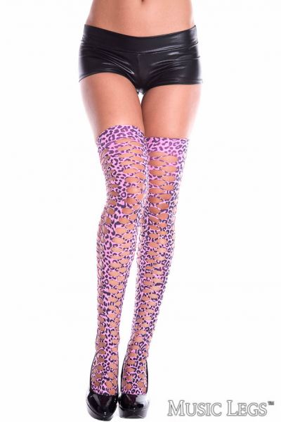 PROMO30-ML4225 - Sheer Striped Bow Thigh Hi