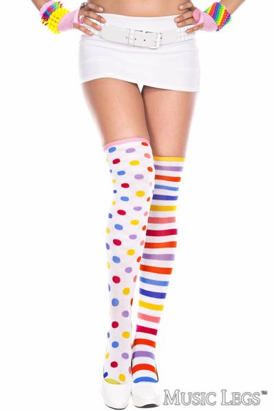 ML4605 - Dot & Stripes Acrylic Thigh Hi