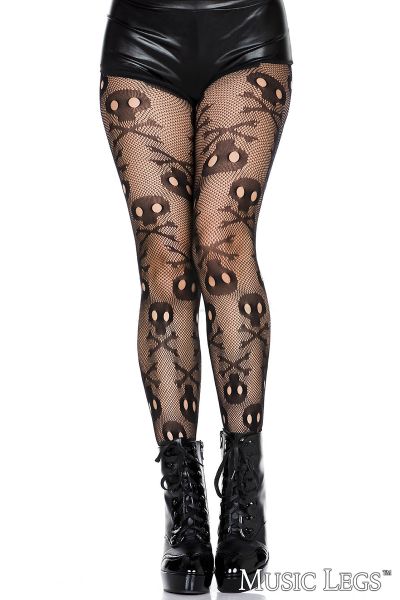 ML50029 - Skull Net Pantyhose