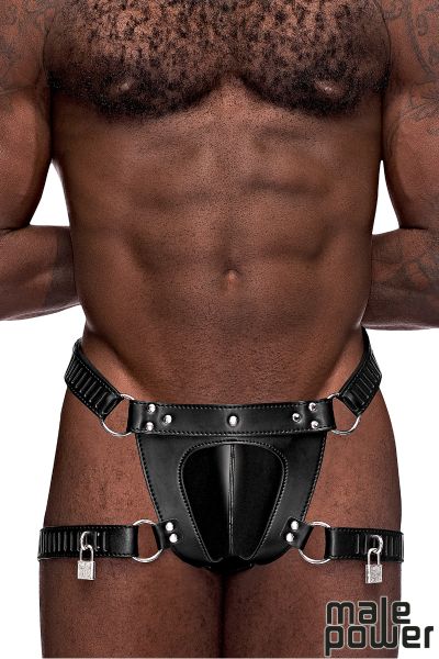 MP550-266 - PU Leather Padlock Thong