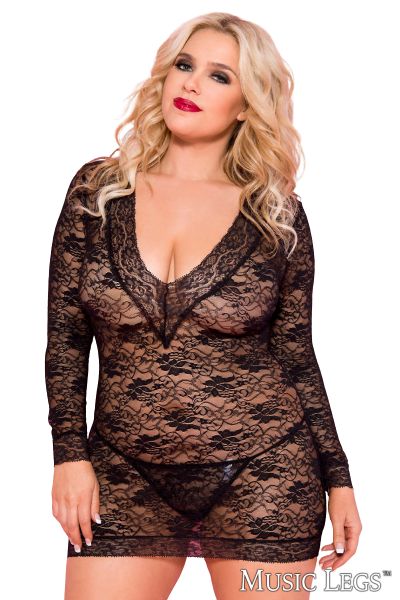 ML60075Q - Lace Dress & Panty