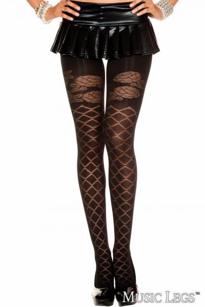 PROMO40-ML7236 - Floral Pantyhose