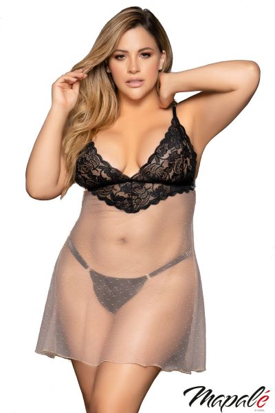 PROMO30-MA7366X - Sheer Flyaway Babydoll