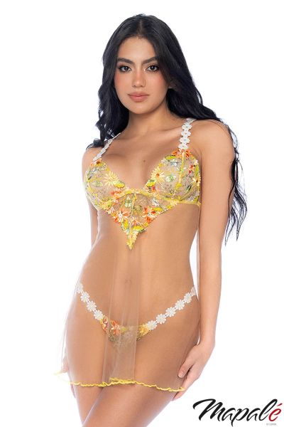 MA7608 - Sheer Lace Babydoll