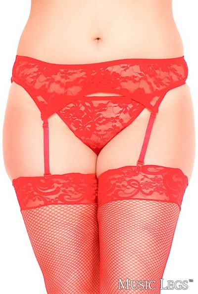 ML7707Q - Lace Garterbelt & Panty Set