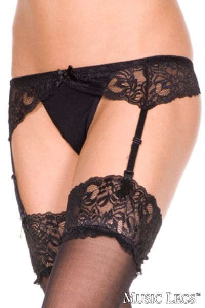 ML7709 - Garterbelt & Sheer Hosiery Set