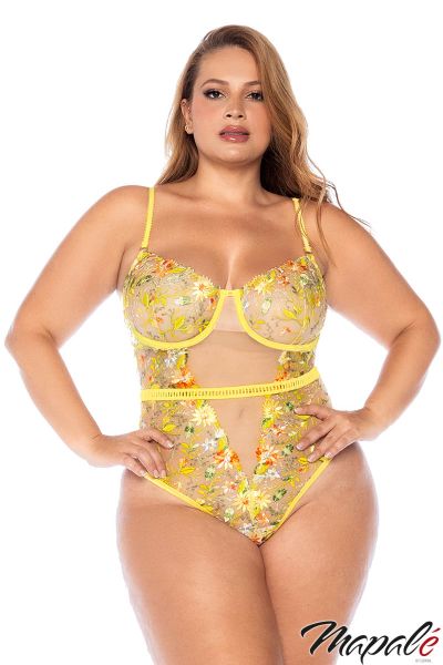 MA8925X - Sheer Lace Teddy