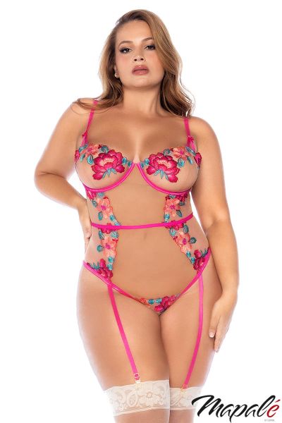 MA8928X - Sheer Lace Teddy