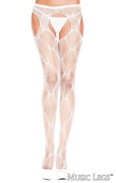 ML933 - Bow Suspender Pantyhose
