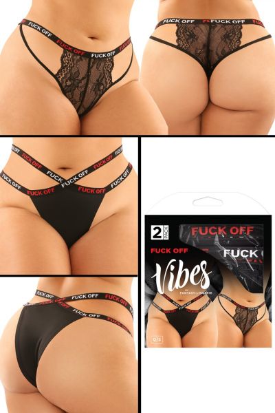 PROMO50-FAAF2PK6X - 2PC "Fuck Off" Panty Pack