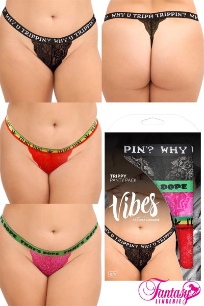 PROMO70-FAAFPTY4X - 3PC "TRIPPY" PANTY PACK