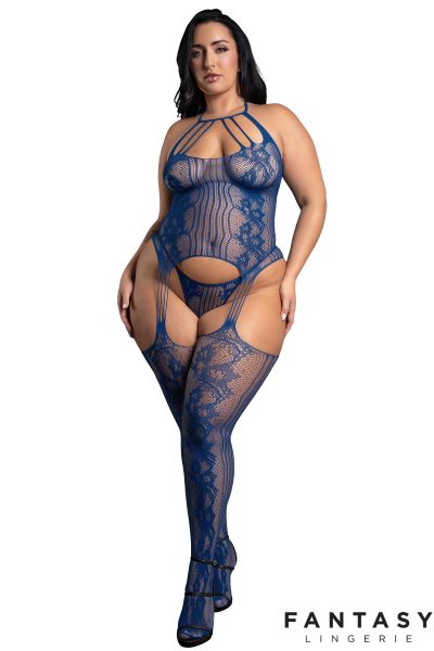 FASF1016X - Striped Bodystocking