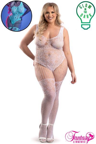FAGL2136X - UV Lace Bodystocking