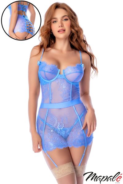 MA7625 - Fringe Lace Garter Slip
