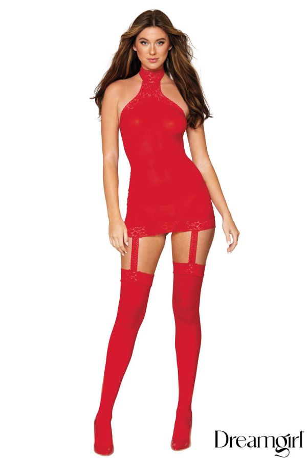 DG0035 - Sheer Garter Dress