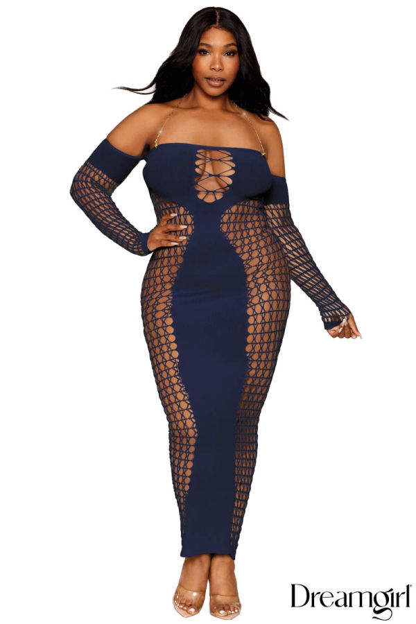 DG0486X - Opaque Chain Gown