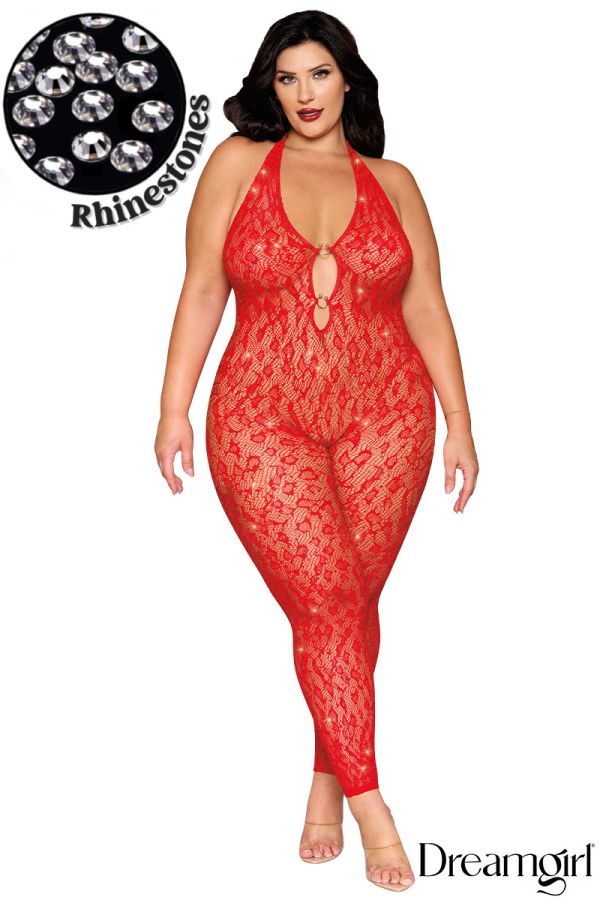 DG0517X - Rhinestone Bodystocking