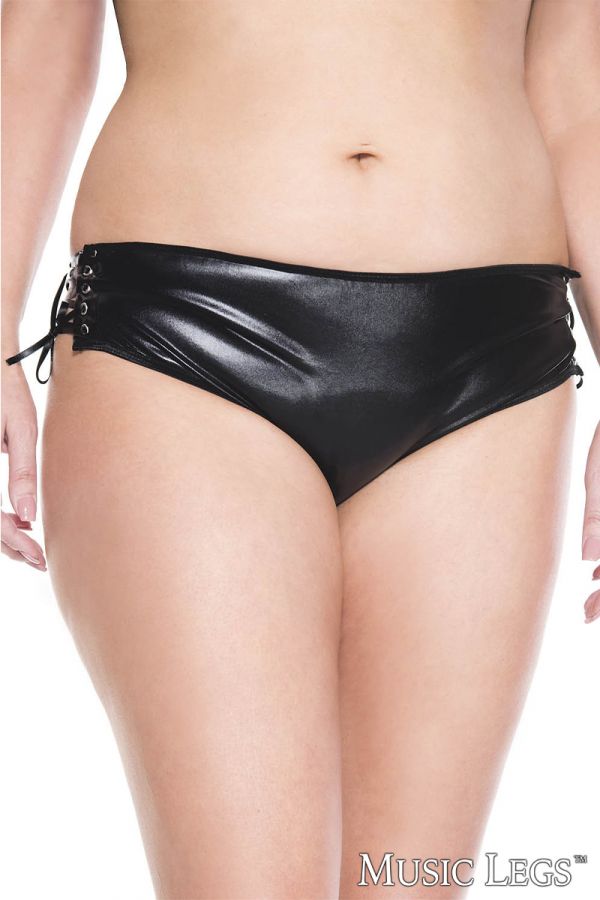 ML10019 - Wet Look Open Panty