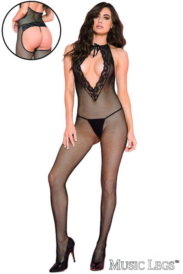 ML1091 - Tie-Front Bodystocking