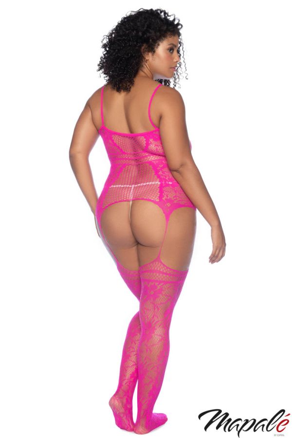 MA1105 - Lace & Fishnet Garter Dress