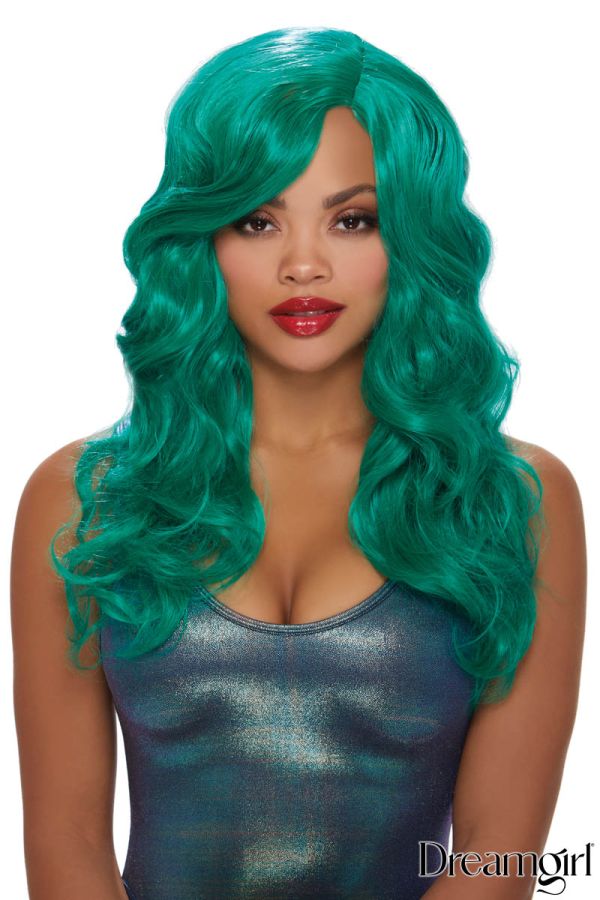 DW11342 - Long Wavy Teal Wig