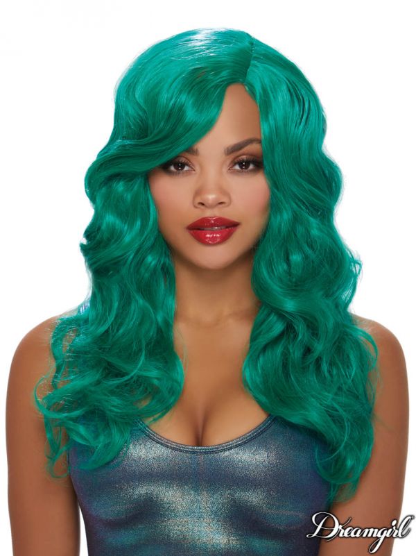 DW11342 - Long Wavy Teal Wig