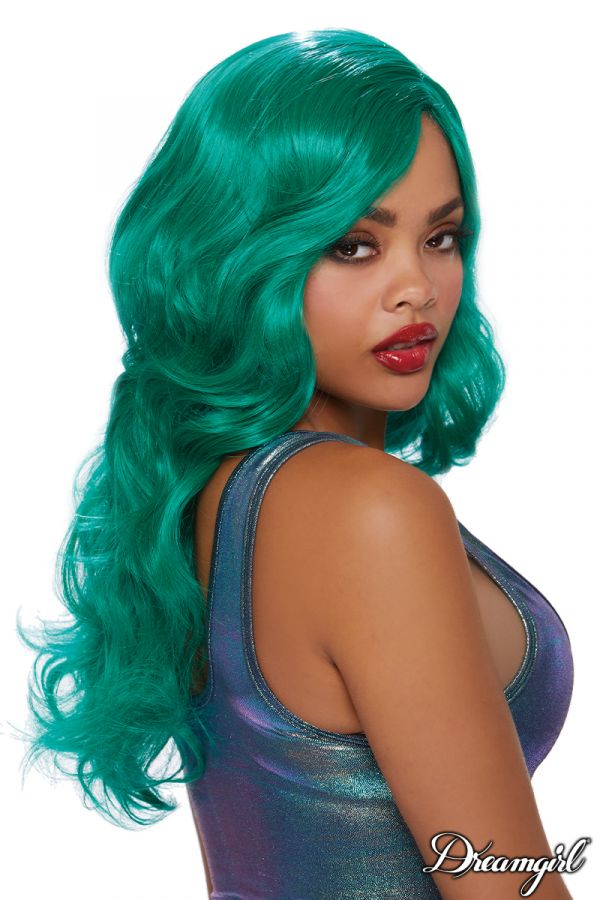 DW11342 - Long Wavy Teal Wig