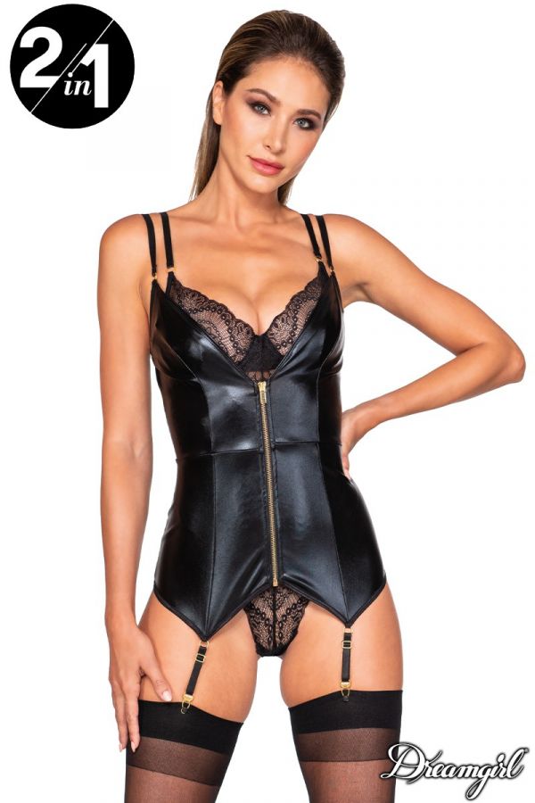 DG12174 - Layered Fetish Teddy