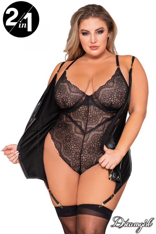 DG12174X - Layered Fetish Teddy