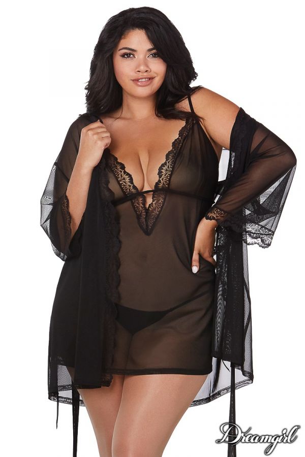 DG12239X - Sheer Robe set