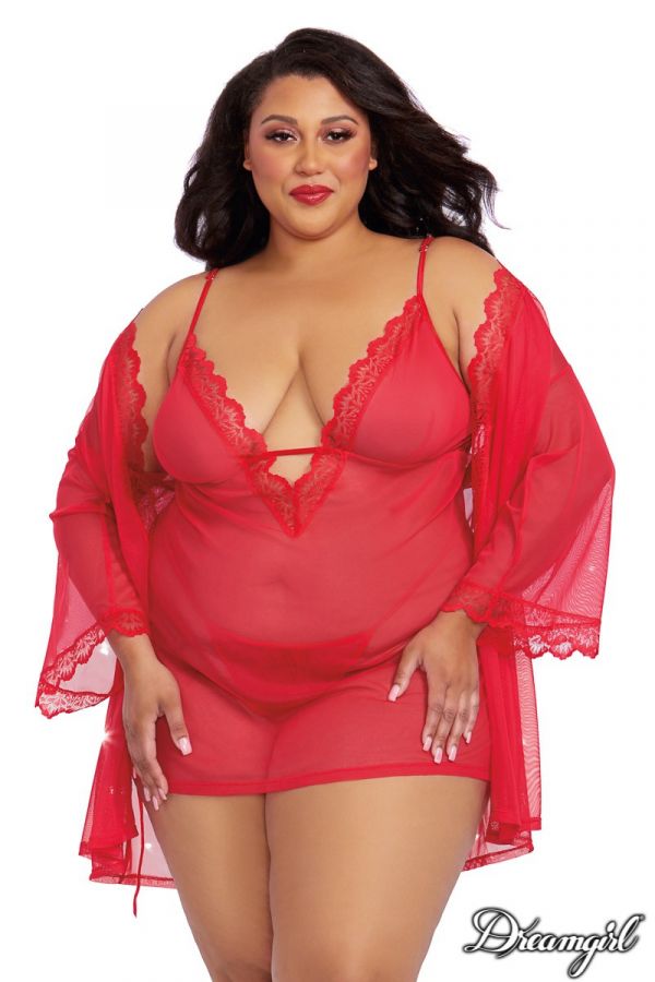 DG12239X - Sheer Robe set