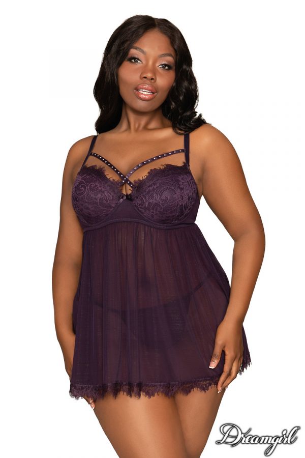 DG12378X - Strappy Stud Babydoll