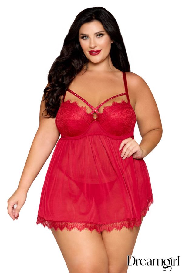 DG12378 - Strappy Stud Babydoll