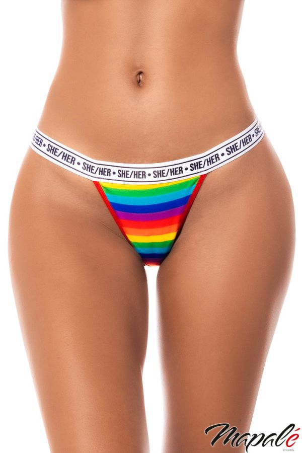 MA123 - Pronoun Waistband Thong