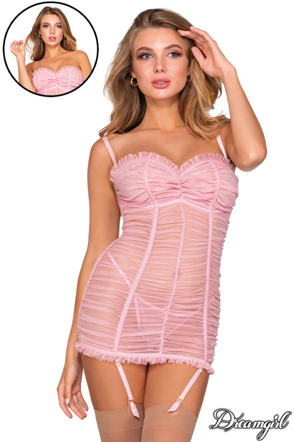 DG12432 - Ruched Garter Slip