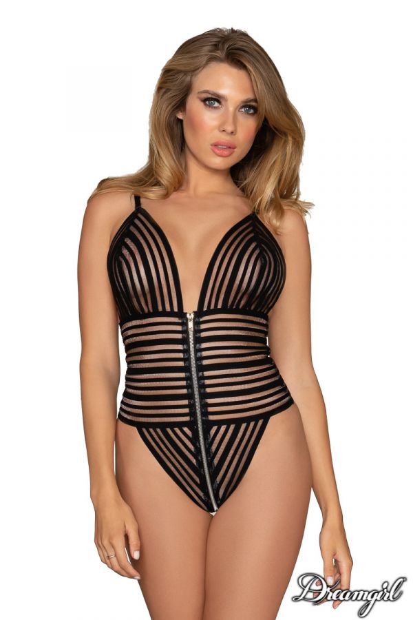 PROMO35-DG12460 - Striped Zipper Teddy