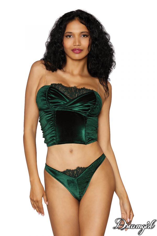 DG12634 - Velvet Corset Set