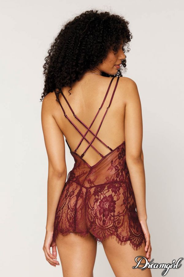 DG12787X - Eyelash Lace Chemise