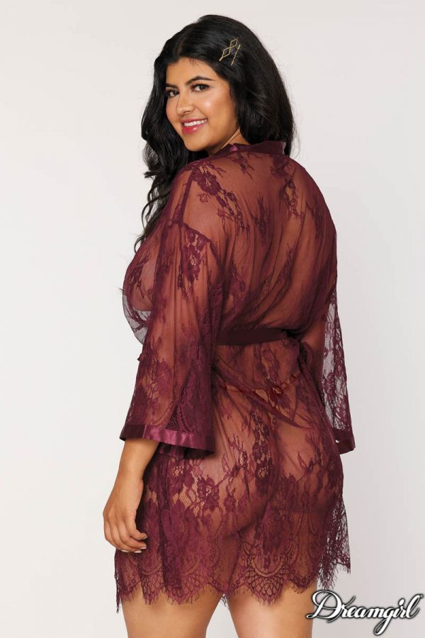 DG12788 - Eyelash Lace Robe