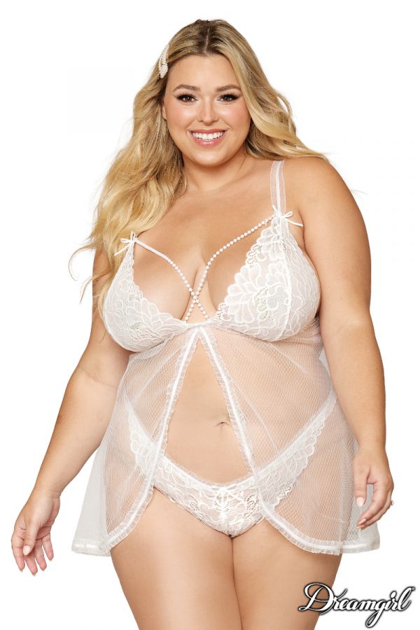 DG12834 - Pearl Flyaway Babydoll