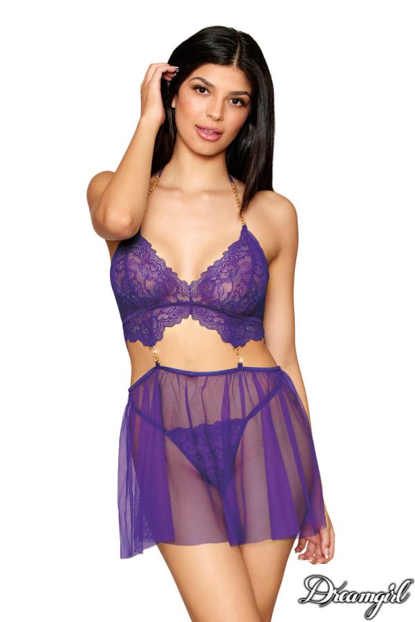 DG13084 - Detachable Lace Babydoll