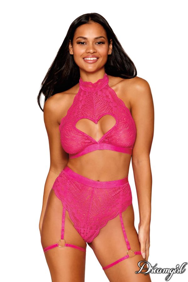 DG13096 - 2PC Heart Lace Set